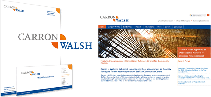 identity design for carron and walsh by ionic